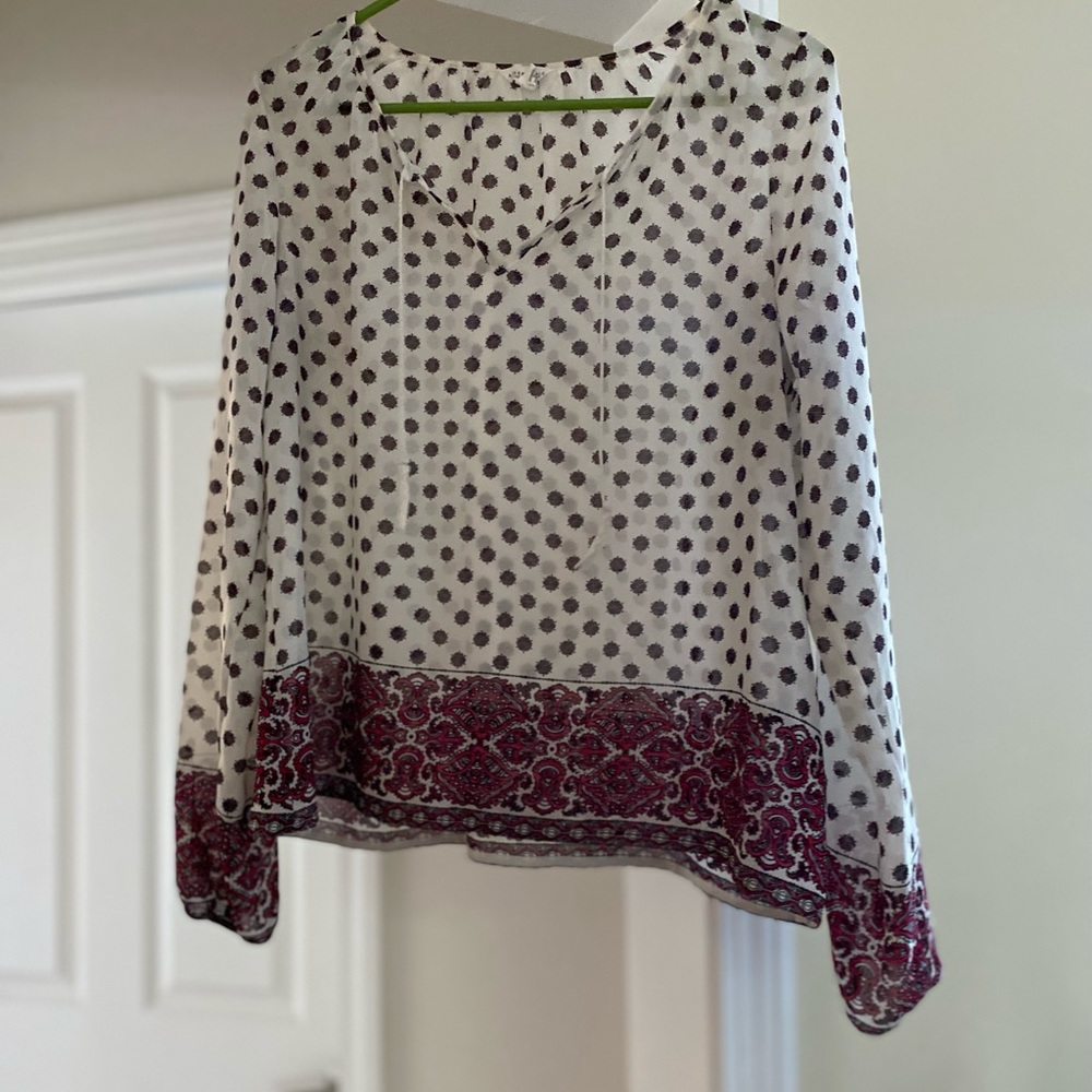 Sheer Long Sleeve American Eagle Top